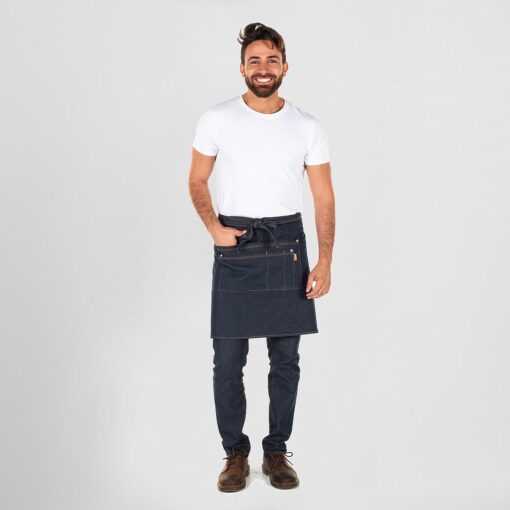 Kit da 3 pz di Grembiule Corto in Denim Arena