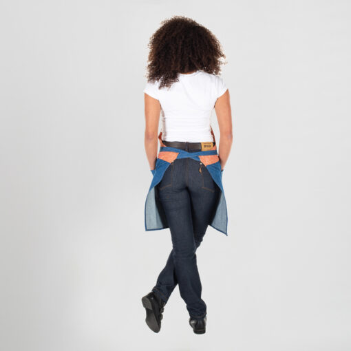 Grembiule Alto in Denim Bicolore Ohio - immagine 2