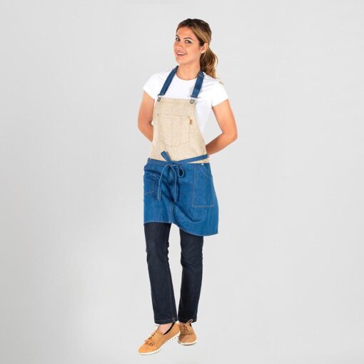 Grembiule Alto in Denim Bicolore Ohio - immagine 3