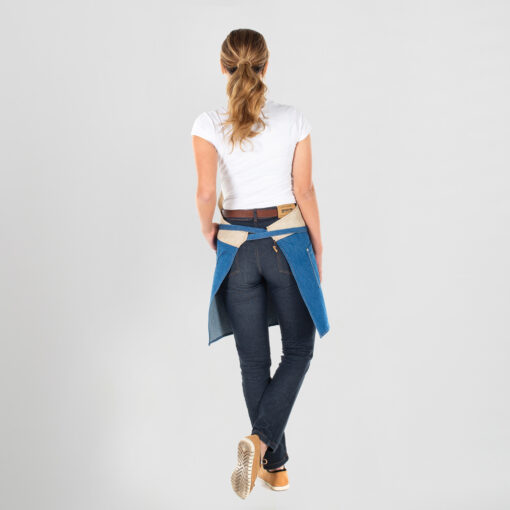 Grembiule Alto in Denim Bicolore Ohio - immagine 4