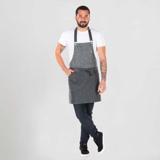 Grembiule Alto in Denim Bicolore Ohio - immagine 5
