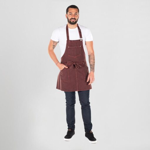 Grembiule Alto in Denim con Pettorina Portofino - immagine 4