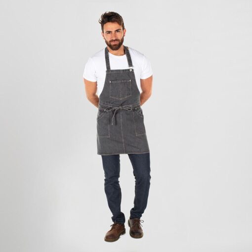 Grembiule Alto in Denim con Pettorina Portofino - immagine 3