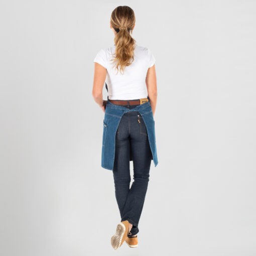 Grembiule Alto in Denim con Pettorina Portofino - immagine 2