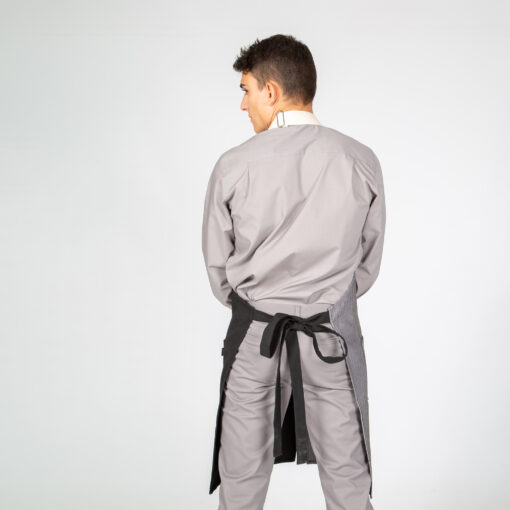 Kit da 3 pz di Grembiule Bicolor con bretelle Grey - immagine 2