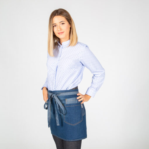 Kit da 6 pz di Grembiule Denim Corto con tre tasche Tacoma - immagine 2