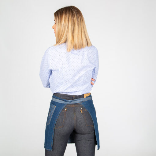 Kit da 6 pz di Grembiule Denim Corto con tre tasche Tacoma - immagine 3