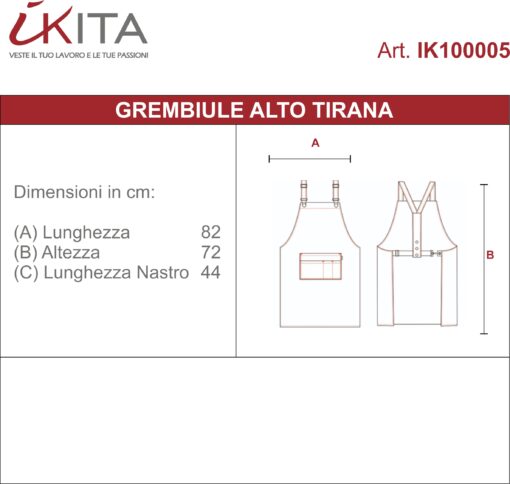 Kit da 3 pz di Grembiule con tasche frontali Tirana - immagine 5
