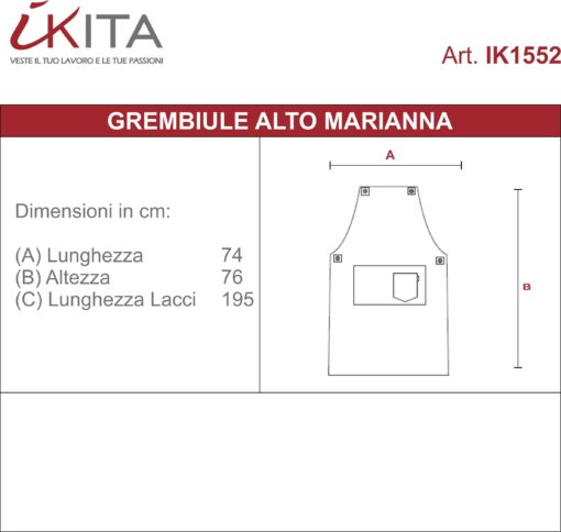 Kit da 2 pz di Grembiule a Salopette Marianna - immagine 9