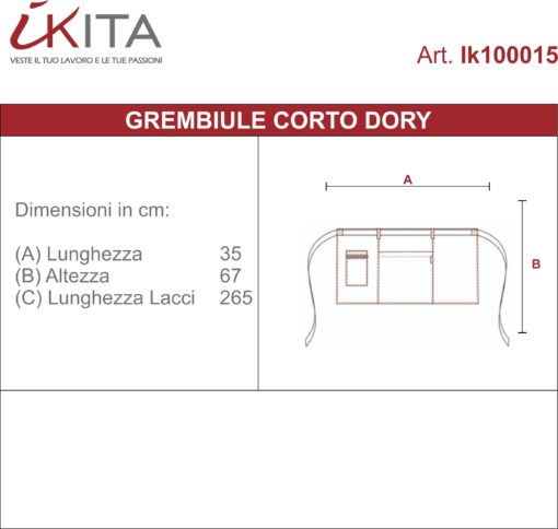 Kit da 4 pz di Grembiule Corto Dory - immagine 12