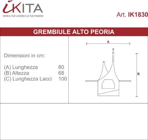 Kit da 5 pz di Grembiule Bicolore Bistro Peoria - immagine 13