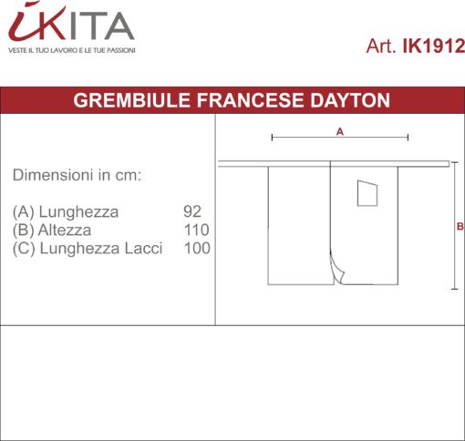 Kit da 4 pz di Grembiule alla Francese Basic Dayton - immagine 11
