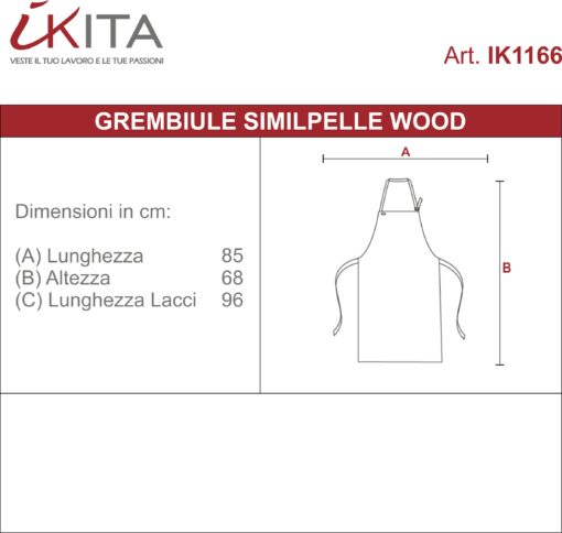 Grembiule in Similpelle Wood - immagine 5