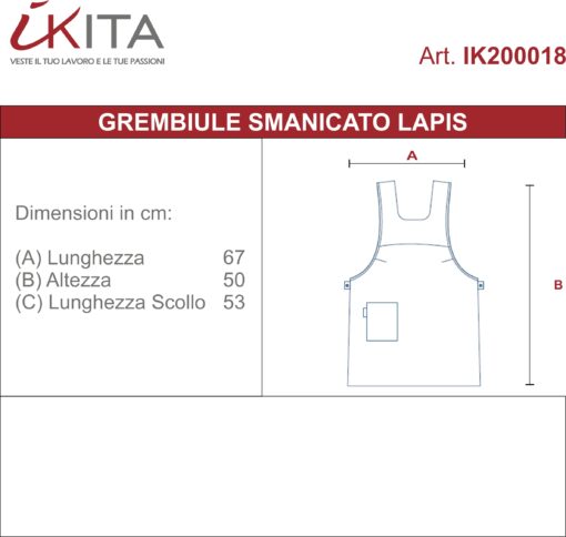 Grembiule Smanicato Lapis - immagine 4