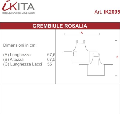 Grembiule Smanicato Rosalia - immagine 3