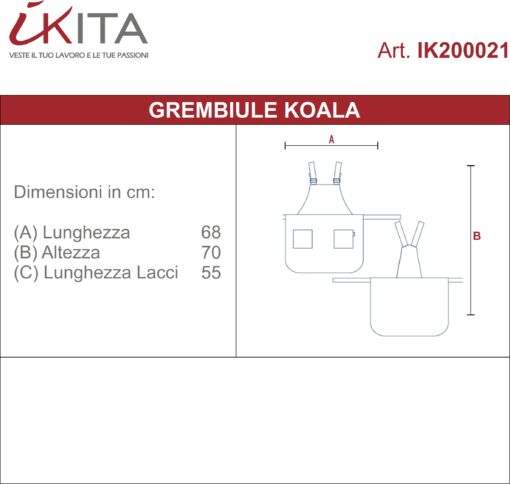 Grembiule Smanicato Koala - immagine 4