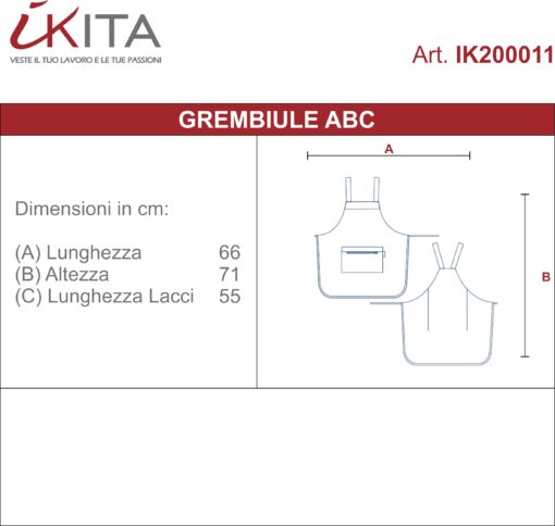 Grembiule Smanicato ABC - immagine 4