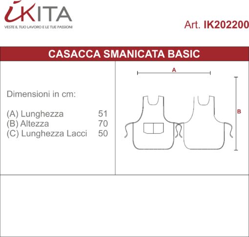 Kit da 4 pz di Casacca Smanicata Basic - immagine 25