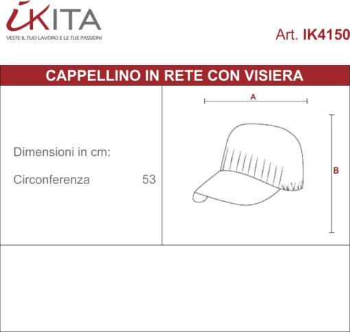 Kit da 20 pz di Cuffia con retina e visiera a norma haccp - immagine 17