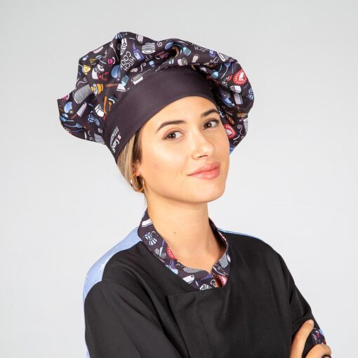 Kit da 3 pz di Cappello Chef Stampato Cooking