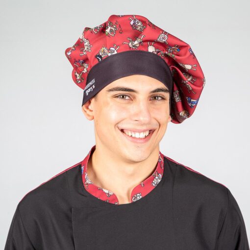 Kit da 3 pz di Cappello Chef con stampa Animali