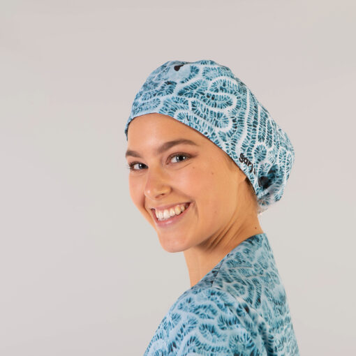 Kit da 3 pz di Cuffia con Elastico stampata Marino - immagine 2