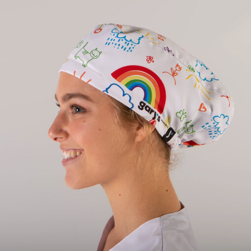 Kit da 4 pz di Cuffia con Elastico stampata Rainbow - immagine 2