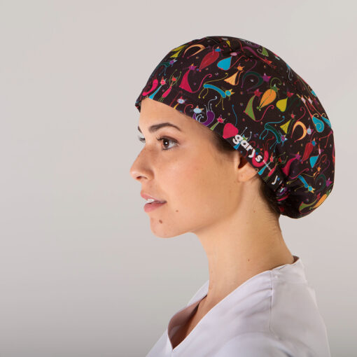 Kit da 4 pz di Cuffia con Elastico stampata con Gatti - immagine 2
