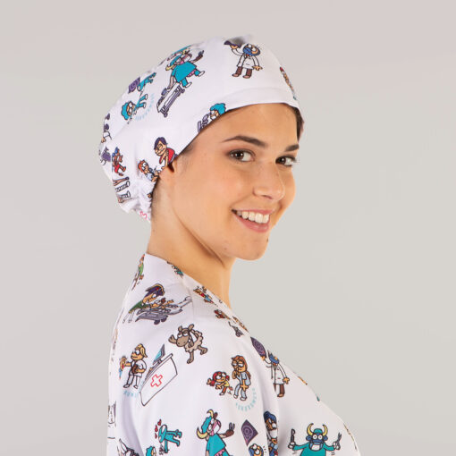 Kit da 3 pz di Cuffia con Lacci con stampa Doc - immagine 2