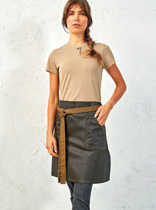 Kit da 4 pz di Grembiule Basso in Denim Cerato July