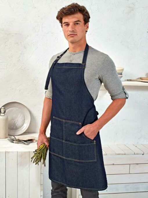 Kit da 4 pz di Grembiule Con Pettorina in Denim Jay - immagine 3